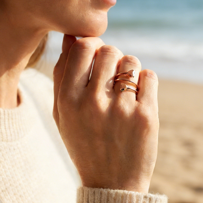 🔥Solange der Vorrat reicht 40 % Rabatt!💍Eleganter Kupferring mit Magnet-Herz