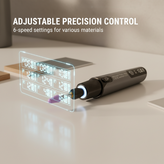 🎉 Neujahrsgeschenk – 50% RABATT!🪛 Tragbare Elektrische Polier- & Schleifset – 6 Geschwindigkeiten, 16.000 U/min & sicheres Arbeiten!