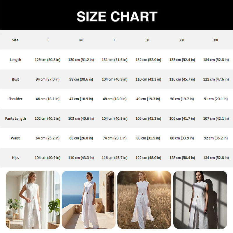 🔥Solange der Vorrat reicht 40 % Rabatt!🎉Einfarbiges, zweiteiliges Set aus Oberteil und Hose mit hohem und niedrigem Schlitz.