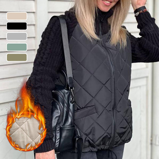 🔥Solange der Vorrat reicht 40 % Rabatt!🎉Gestrickte Patchwork-Pufferjacke für Damen