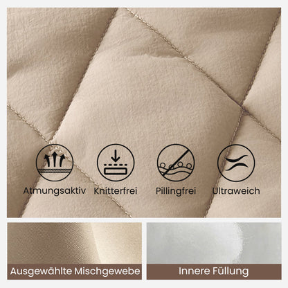 🔥Solange der Vorrat reicht 40 % Rabatt!🎉Gestrickte Patchwork-Pufferjacke für Damen