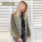 🔥Solange der Vorrat reicht 40 % Rabatt!🎉Gestrickte Patchwork-Pufferjacke für Damen