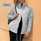 🔥Solange der Vorrat reicht 40 % Rabatt!🎉Gestrickte Patchwork-Pufferjacke für Damen