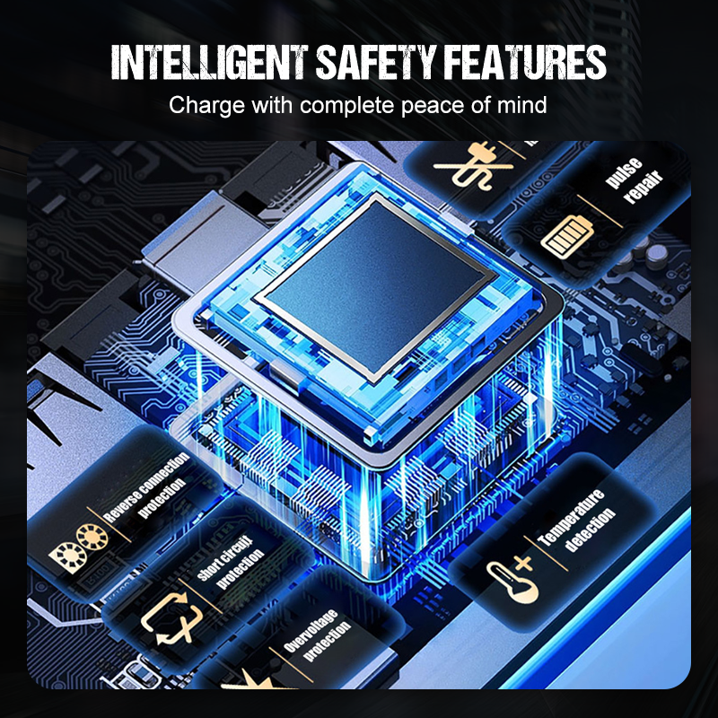 🔥Zeitlich begrenztes Angebot-Intelligentes 12-V-Autoladegerät mit 6 A und Impulsreparaturfunktion