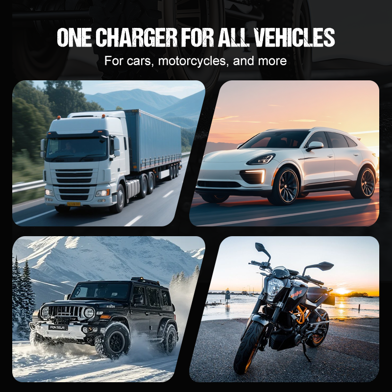 🔥Zeitlich begrenztes Angebot-Intelligentes 12-V-Autoladegerät mit 6 A und Impulsreparaturfunktion