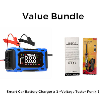 🔥Zeitlich begrenztes Angebot-Intelligentes 12-V-Autoladegerät mit 6 A und Impulsreparaturfunktion