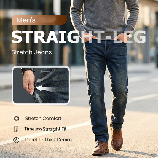 🔥Solange der Vorrat reicht 40 % Rabatt!🎉Herren-Stretchjeans mit geradem Bein