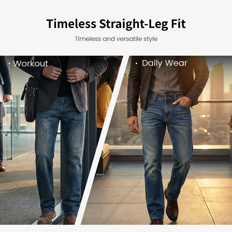 🔥Solange der Vorrat reicht 40 % Rabatt!🎉Herren-Stretchjeans mit geradem Bein