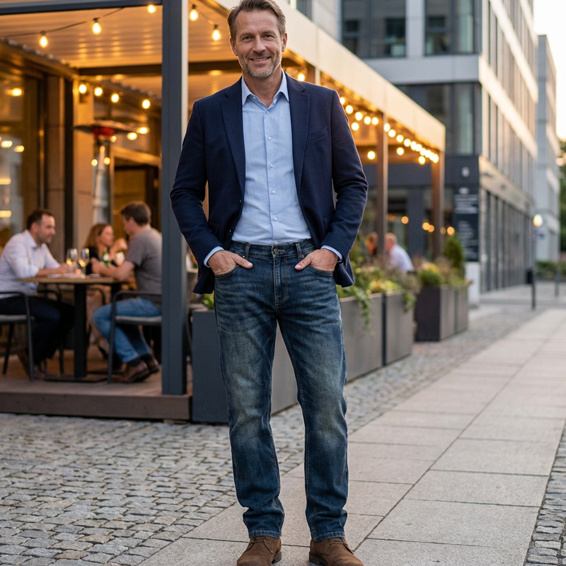 🔥Solange der Vorrat reicht 40 % Rabatt!🎉Herren-Stretchjeans mit geradem Bein