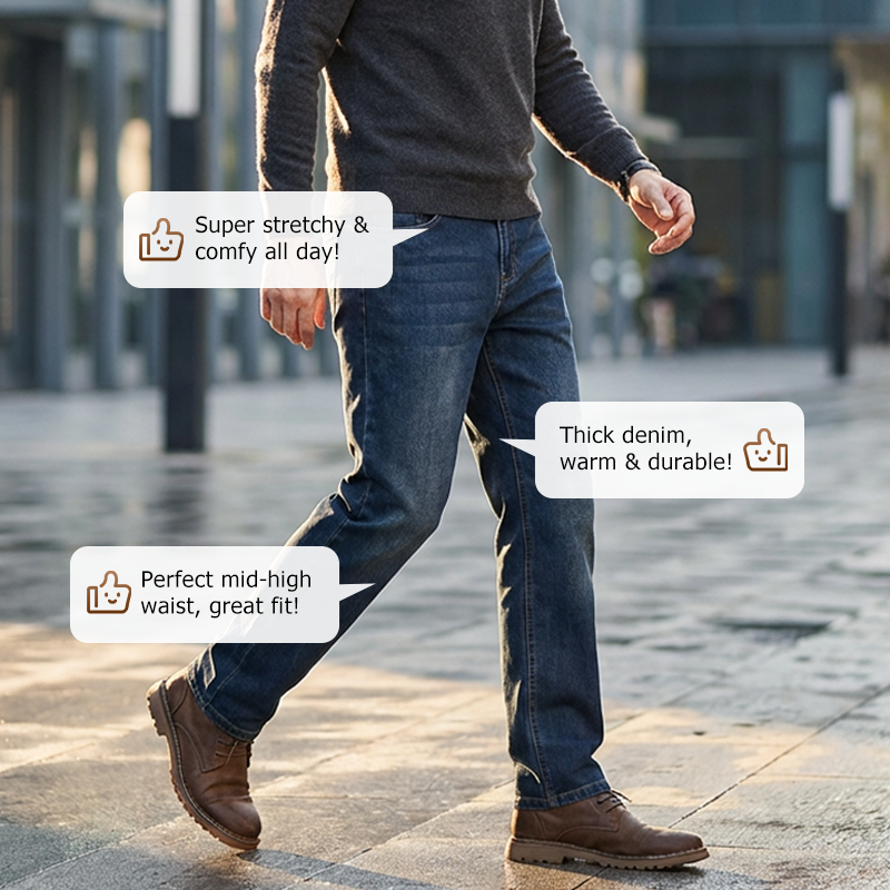 🔥Solange der Vorrat reicht 40 % Rabatt!🎉Herren-Stretchjeans mit geradem Bein
