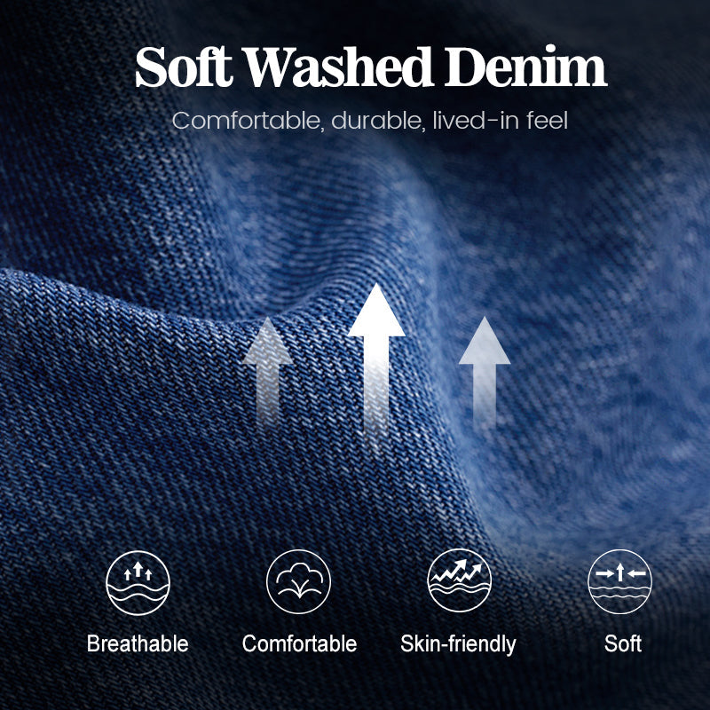 🔥Solange der Vorrat reicht 40 % Rabatt!🎉Hoch taillierte Jeans mit weitem Bein und Knopfdetail