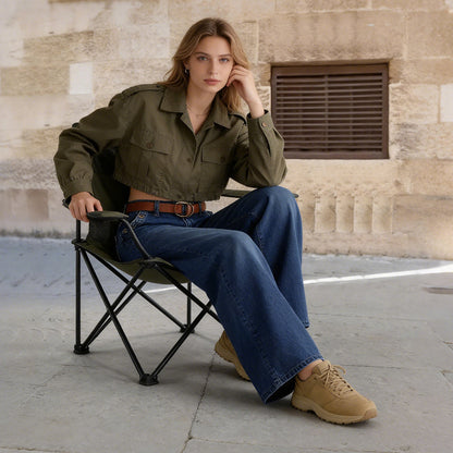 🔥Solange der Vorrat reicht 40 % Rabatt!🎉Hoch taillierte Jeans mit weitem Bein und Knopfdetail