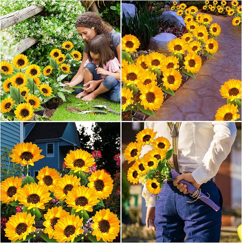 🌻 Realistisch & wetterfest | Solar-Sonnenblume – Bestseller 2026 | IP65-Außen-Dekoration