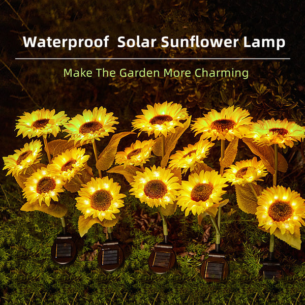 🌻 Realistisch & wetterfest | Solar-Sonnenblume – Bestseller 2026 | IP65-Außen-Dekoration