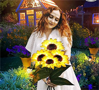 🌻 Realistisch & wetterfest | Solar-Sonnenblume – Bestseller 2026 | IP65-Außen-Dekoration