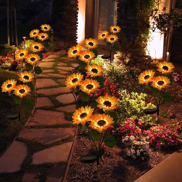 🌻 Realistisch & wetterfest | Solar-Sonnenblume – Bestseller 2026 | IP65-Außen-Dekoration