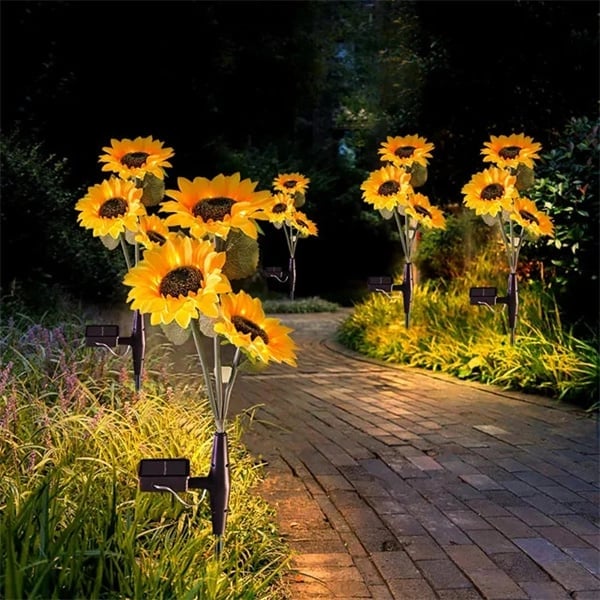 🌻 Realistisch & wetterfest | Solar-Sonnenblume – Bestseller 2026 | IP65-Außen-Dekoration