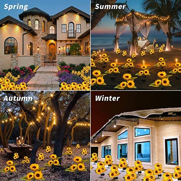 🌻 Realistisch & wetterfest | Solar-Sonnenblume – Bestseller 2026 | IP65-Außen-Dekoration