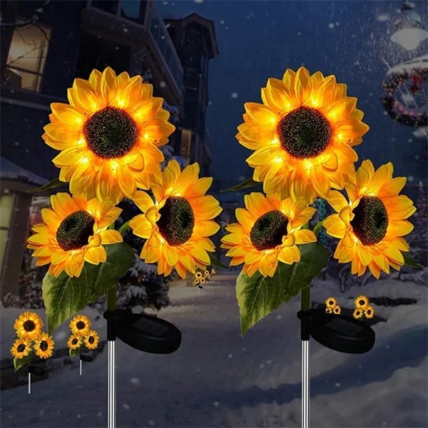 🌻 Realistisch & wetterfest | Solar-Sonnenblume – Bestseller 2026 | IP65-Außen-Dekoration