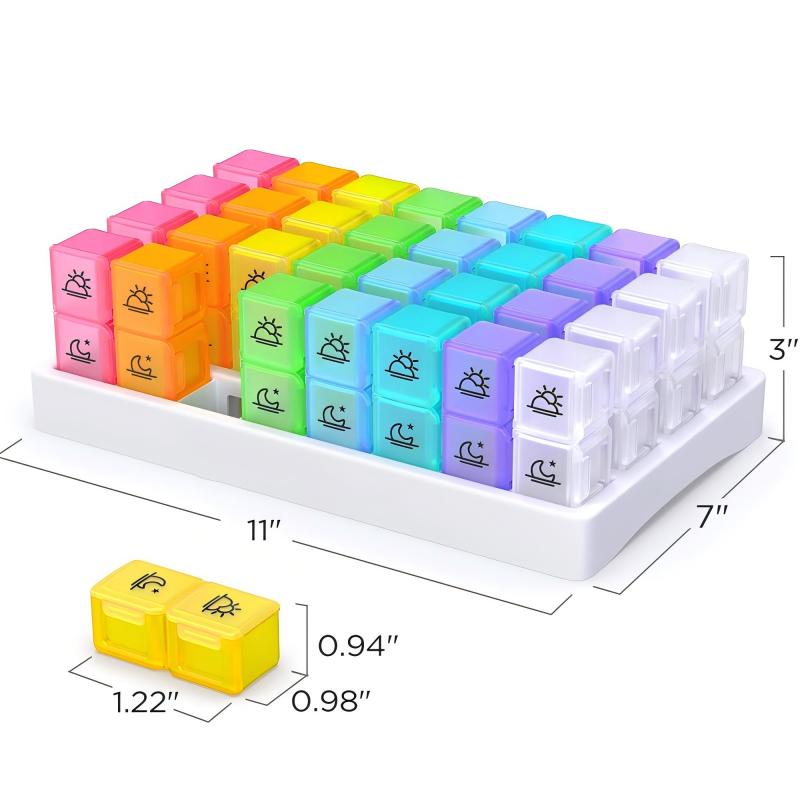 💊📅 Tragbarer 31-Tage-Monats-Pillenorganizer ✨💪 – Ideal für Reisen & Alltag, rutschfeste Tabletten-Box mit Datumsanzeige, kompakte Medikamentenaufbewahrung für Ihre Gesundheit