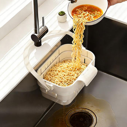 🔥Solange der Vorrat reicht 40 % Rabatt!🎉Zusammenklappbarer Wasserhahn-Hängender Spülbecken-Siebkorb