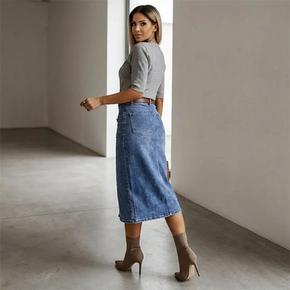 ⏳Zeitlich limitierter 50 % Rabatt⏰auf hochtaillenfarbene Jeans-Jacken👗 mit Knöpfen