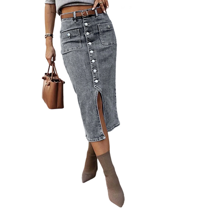 ⏳Zeitlich limitierter 50 % Rabatt⏰auf hochtaillenfarbene Jeans-Jacken👗 mit Knöpfen