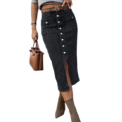 ⏳Zeitlich limitierter 50 % Rabatt⏰auf hochtaillenfarbene Jeans-Jacken👗 mit Knöpfen