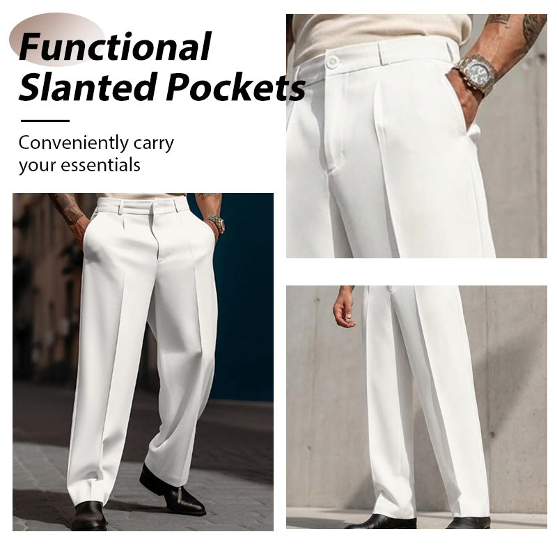 👖 60% RABATT! 💎 Lässige Herrenhose mit Bundfalte & Weitem Bein – Atmungsaktiv, Vielseitig & Funktionale Taschen 🌿