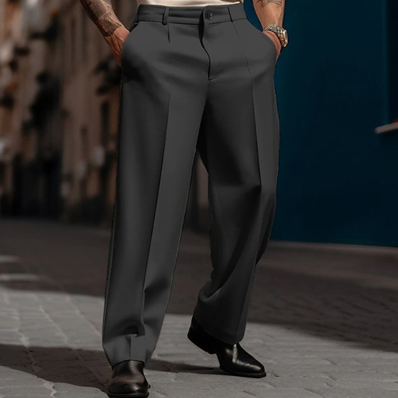 👖 60% RABATT! 💎 Lässige Herrenhose mit Bundfalte & Weitem Bein – Atmungsaktiv, Vielseitig & Funktionale Taschen 🌿