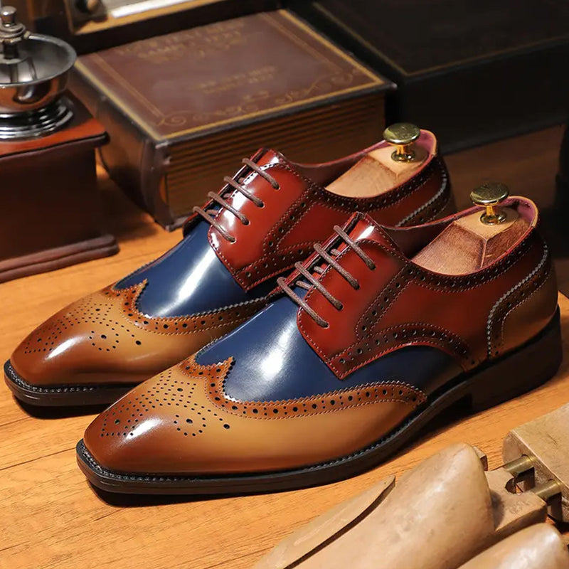 🔥Solange der Vorrat reicht 40 % Rabatt!🎉Klassische Herren Budapester Schuhe mit Flügelkappen