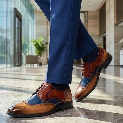 🔥Solange der Vorrat reicht 40 % Rabatt!🎉Klassische Herren Budapester Schuhe mit Flügelkappen