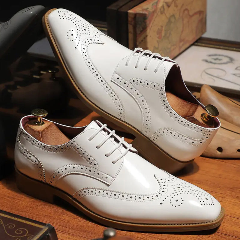 🔥Solange der Vorrat reicht 40 % Rabatt!🎉Klassische Herren Budapester Schuhe mit Flügelkappen