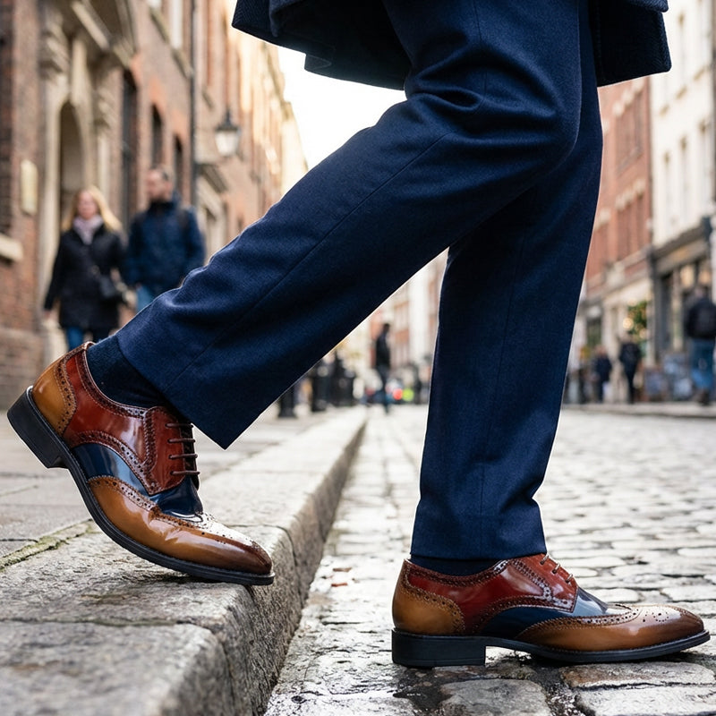 🔥Solange der Vorrat reicht 40 % Rabatt!🎉Klassische Herren Budapester Schuhe mit Flügelkappen