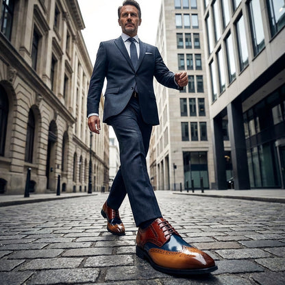 🔥Solange der Vorrat reicht 40 % Rabatt!🎉Klassische Herren Budapester Schuhe mit Flügelkappen