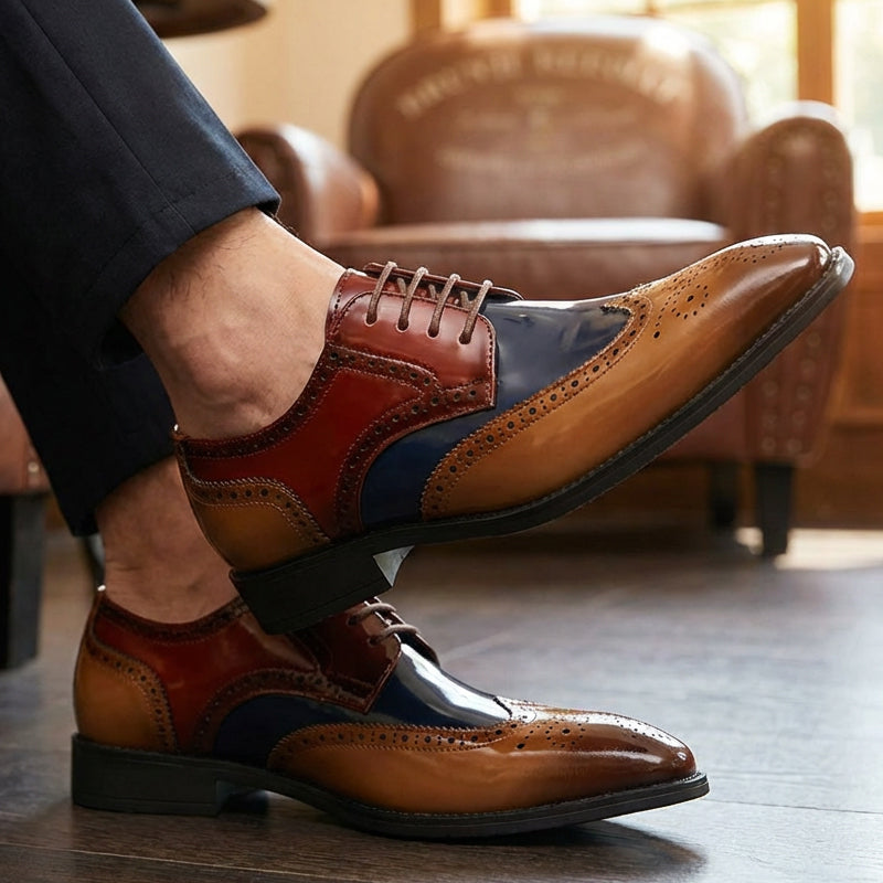 🔥Solange der Vorrat reicht 40 % Rabatt!🎉Klassische Herren Budapester Schuhe mit Flügelkappen