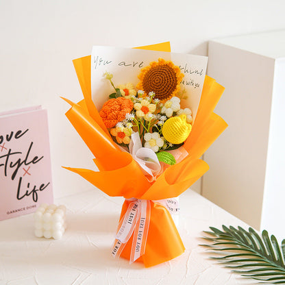 🔥Solange der Vorrat reicht 40 % Rabatt!🎉Handmade Delicate Crochet Flower Bouquet