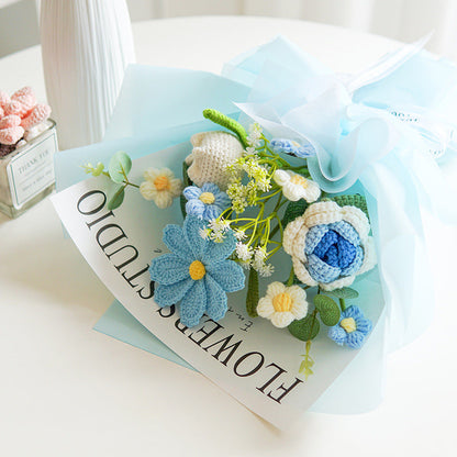 🔥Solange der Vorrat reicht 40 % Rabatt!🎉Handmade Delicate Crochet Flower Bouquet