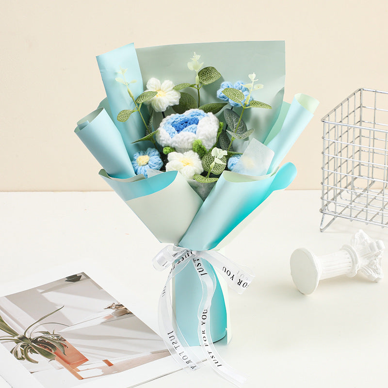 🔥Solange der Vorrat reicht 40 % Rabatt!🎉Handmade Delicate Crochet Flower Bouquet