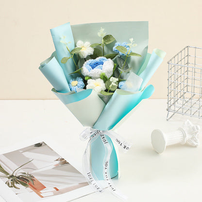 🔥Solange der Vorrat reicht 40 % Rabatt!🎉Handmade Delicate Crochet Flower Bouquet