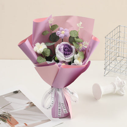 🔥Solange der Vorrat reicht 40 % Rabatt!🎉Handmade Delicate Crochet Flower Bouquet