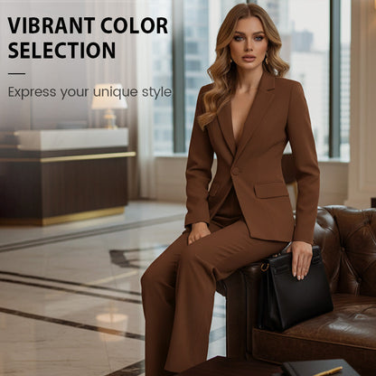 👔 58% RABATT! 👖 Elegantes Blazer- & Weitbein-Hosen-Set für Damen – Modischer Zweiteiler, Vielseitig & Perfekt für Büro/Freizeit ✨