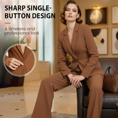 👔 58% RABATT! 👖 Elegantes Blazer- & Weitbein-Hosen-Set für Damen – Modischer Zweiteiler, Vielseitig & Perfekt für Büro/Freizeit ✨