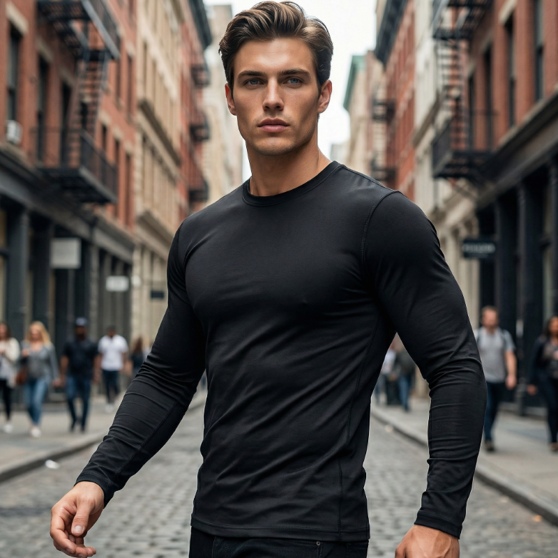 🔥Solange der Vorrat reicht 40 % Rabatt!🎉Langärmlige, schnelltrocknende Sportshirts für Herren