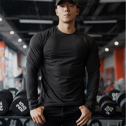 🔥Solange der Vorrat reicht 40 % Rabatt!🎉Langärmlige, schnelltrocknende Sportshirts für Herren