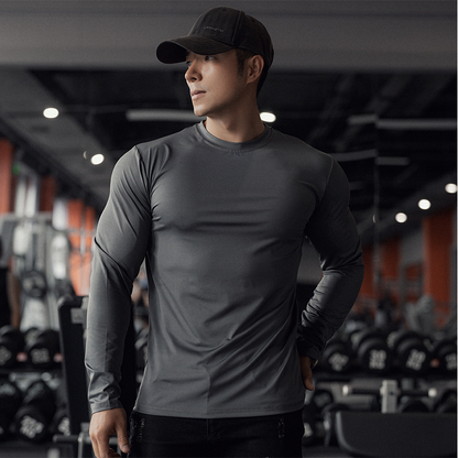 🔥Solange der Vorrat reicht 40 % Rabatt!🎉Langärmlige, schnelltrocknende Sportshirts für Herren