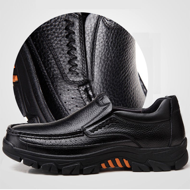 Men's Lightweight Non-Slip Breathable Retro Business Shoes