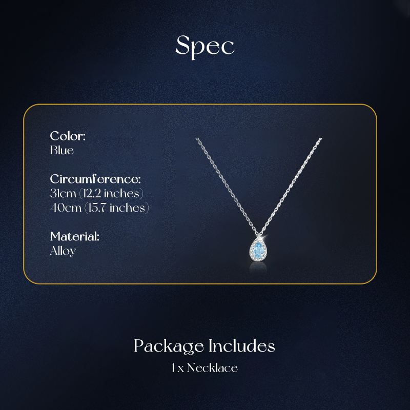 🔥Solange der Vorrat reicht 40 % Rabatt!🎉Elegante blaue Tropfenkette für Frauen