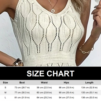 🔥Solange der Vorrat reicht 40 % Rabatt!🎉Elegantes Kleid mit V-Ausschnitt und Pointelle-Strickmuster