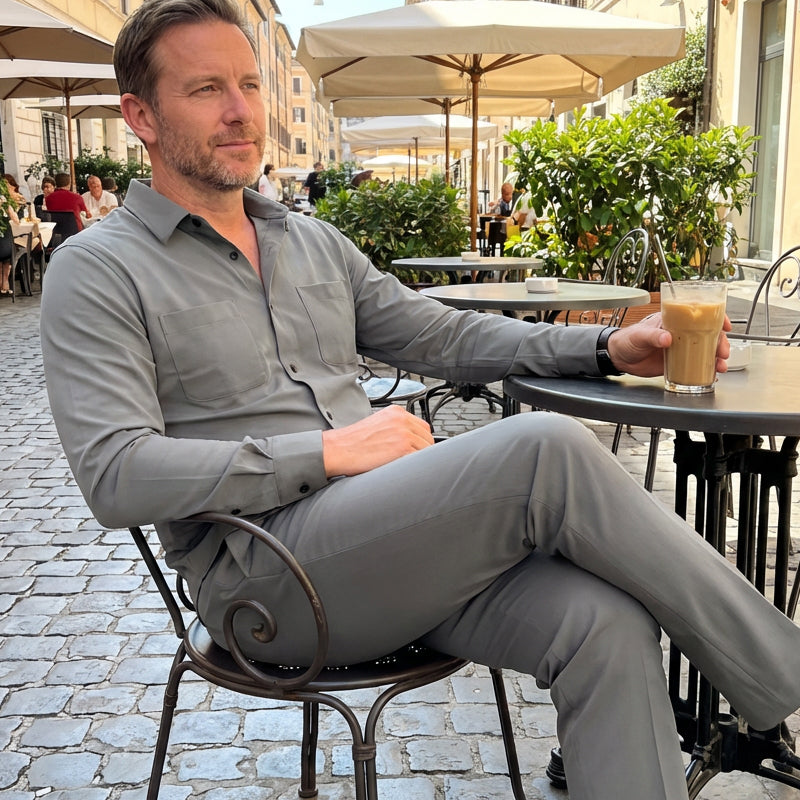 👔 70% RABATT! 🔥 2-teiliges einfarbiges Walking-Anzugset für Herren – Kapuzenoberteil & Jogginghose im lässigen Schnitt 👖